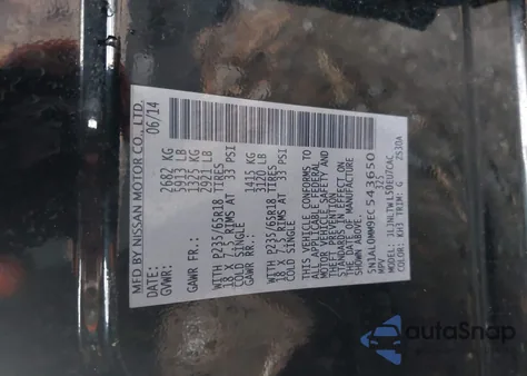 2014 Infiniti Qx60 из США, поврежденный, VIN 5N1AL0MM9EC543650